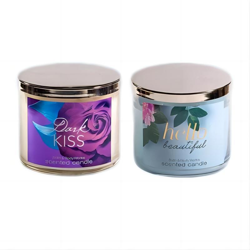 Luxury Wholesales soy candles Glass with 3 Wicks scented candles private label wholesale candles jars