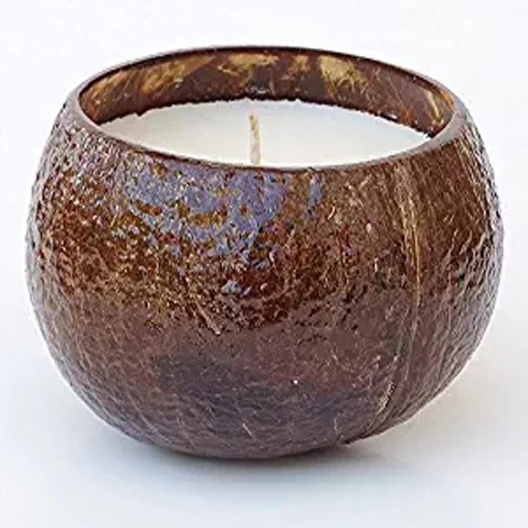 100% Natural Coconut Candle Bowl/ Coconut Shell For Candle With High Quality And Good Price