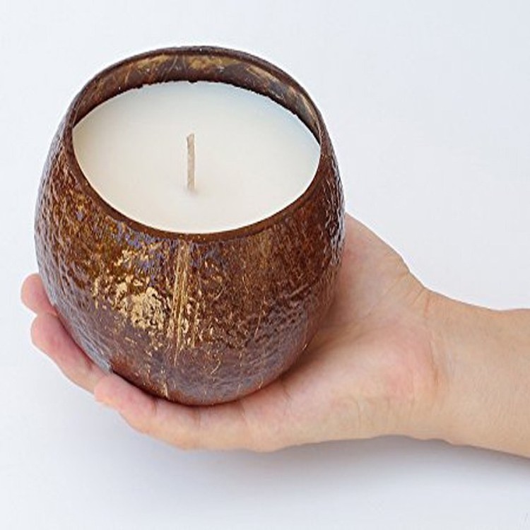 100% Natural Coconut Candle Bowl/ Coconut Shell For Candle With High Quality And Good Price