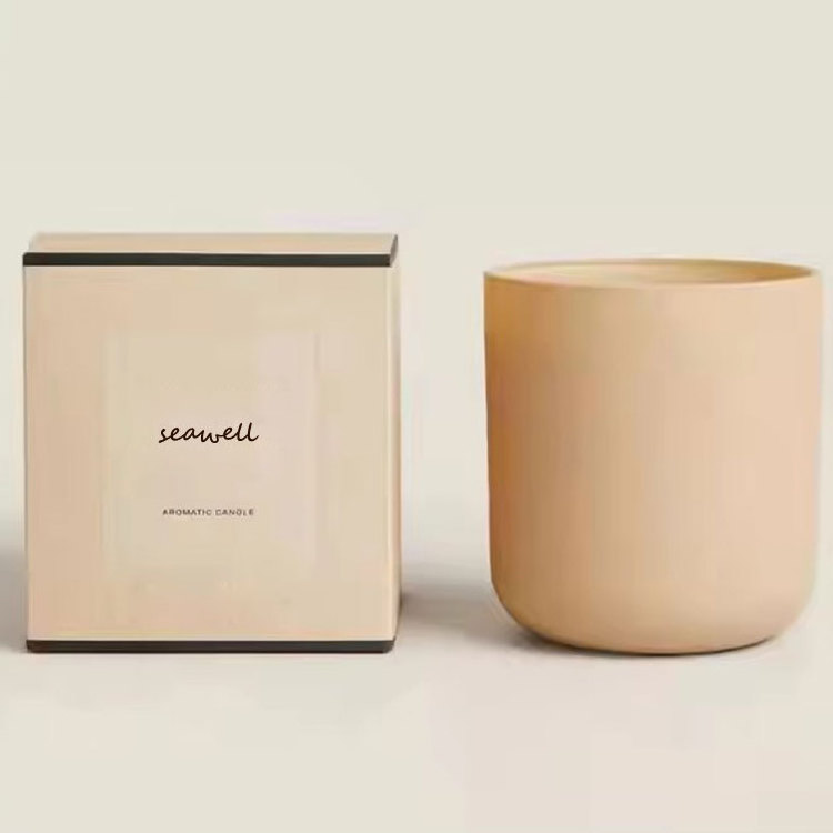 Wholesale Bulk Order Custom Label Luxury Branded Candle Aroma Customized Scented Frosted Glass Cup Candle