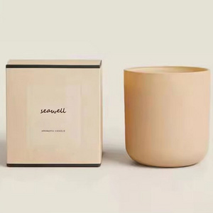 Wholesale Bulk Order Custom Label Luxury Branded Candle Aroma Customized Scented Frosted Glass Cup Candle