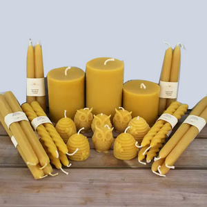 Wholesale Candle Factory Organic Beeswax Pillar Candles Scented Beeswax Bees Wax Candles