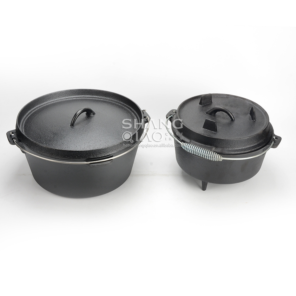 gusseisen dutch oven mit deckel garden campfire camping BBQ Dutch Oven with feet and lid fire pot cast iron cooking pot