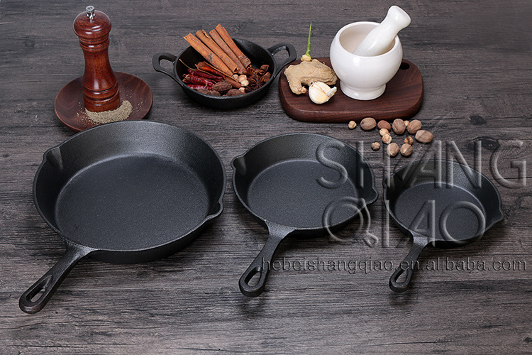 3 Pieces Cast Iron Frying Pans Pre Seasoned  Cast Iron Pan Cookware Cast Iron Skillet Set