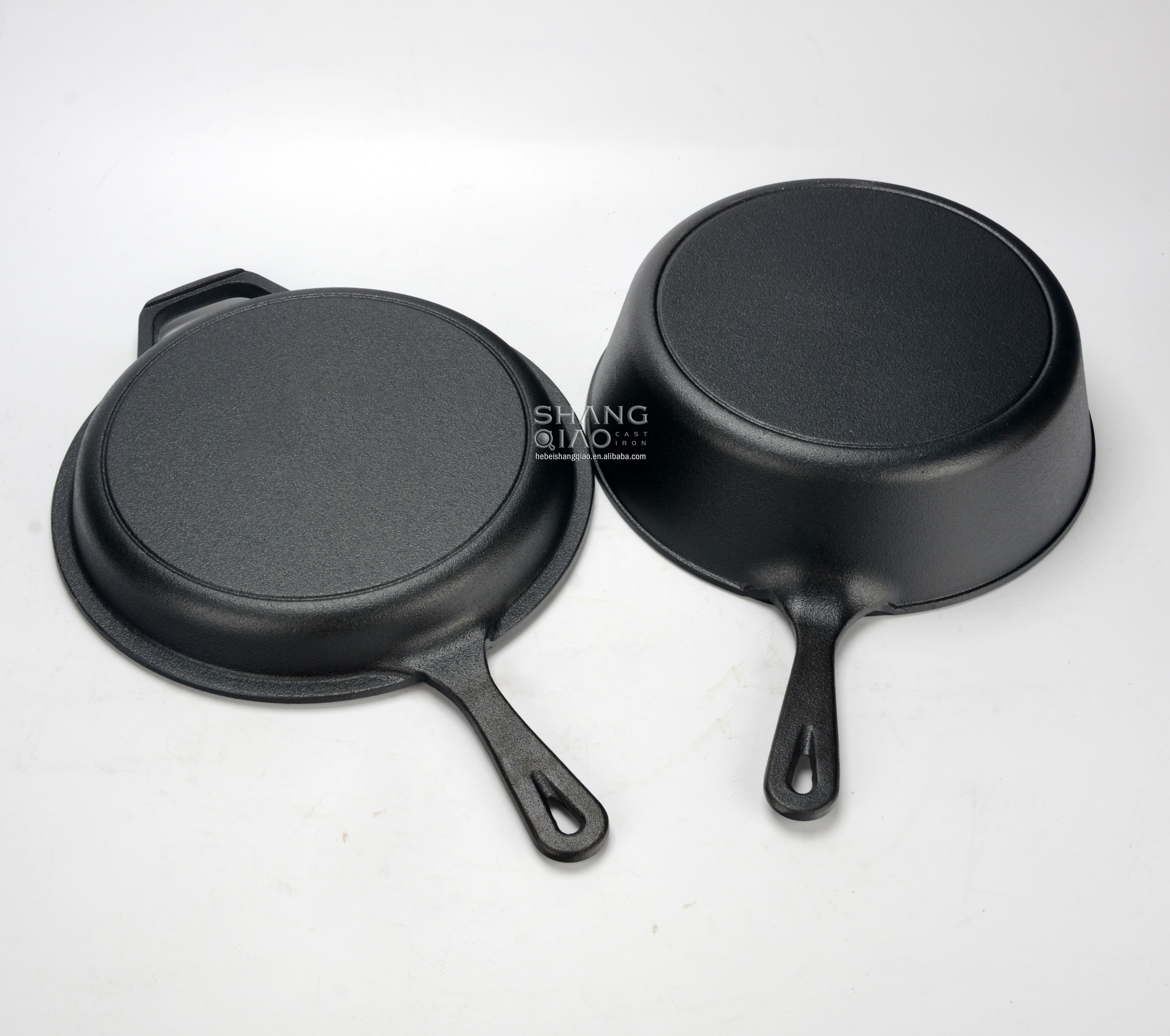 3.2 QT 2 in 1 Combo Cooker with Skillet Lid Long Handle Pre-Seasoned Deep Saucepan & Shallow Skillet Cast Iron 2 use Dutch Oven