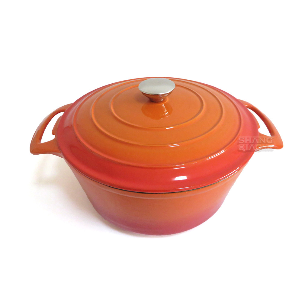 Red wholesale mini pot radiance enamel casserole cast iron pot dutch oven