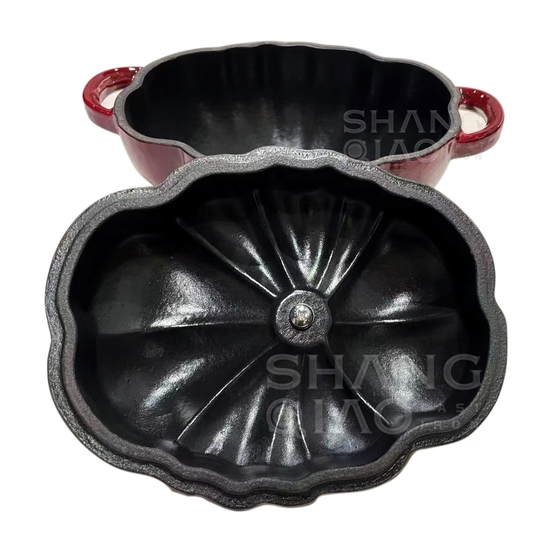 Factory Wholesale Tomato Shape kitchen decor Enameled Cast iron MINI Casserole stock container server pot Cast iron Casserole