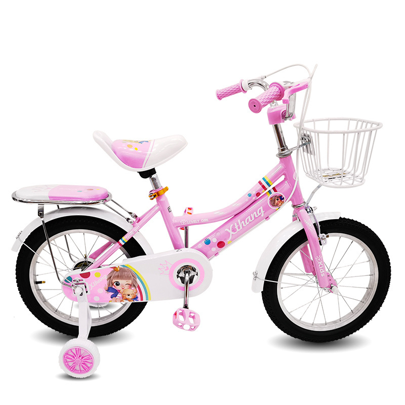 Mini/Little Children/Kids/Child/Princess 12 14 16 18 inch  Inch OEM Toys Kid Bike with and side wheels Basket for Girl and Boy