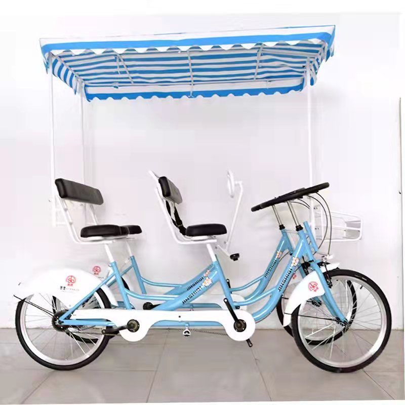 New Thickened Square Steel Body Bicycle 4 Person Tandem Bicycle four Seat Bike For Family multi person tandem bike