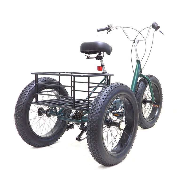 New 26 inch trike fat tire 3 wheel Tricycle /three wheels adult cargo bike with rear basket