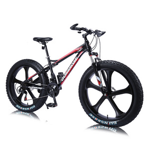 Best bikes 21 speed fat tyre bicycle with best derailleur 26" tire fatbike with good price 26 inch alloy big tire fat bike