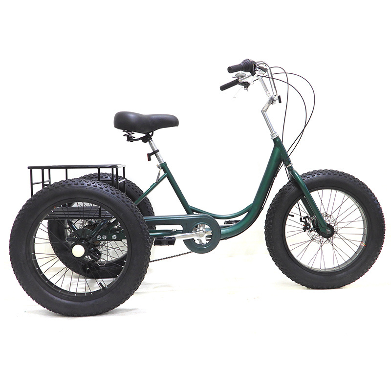 New 26 inch trike fat tire 3 wheel Tricycle /three wheels adult cargo bike with rear basket