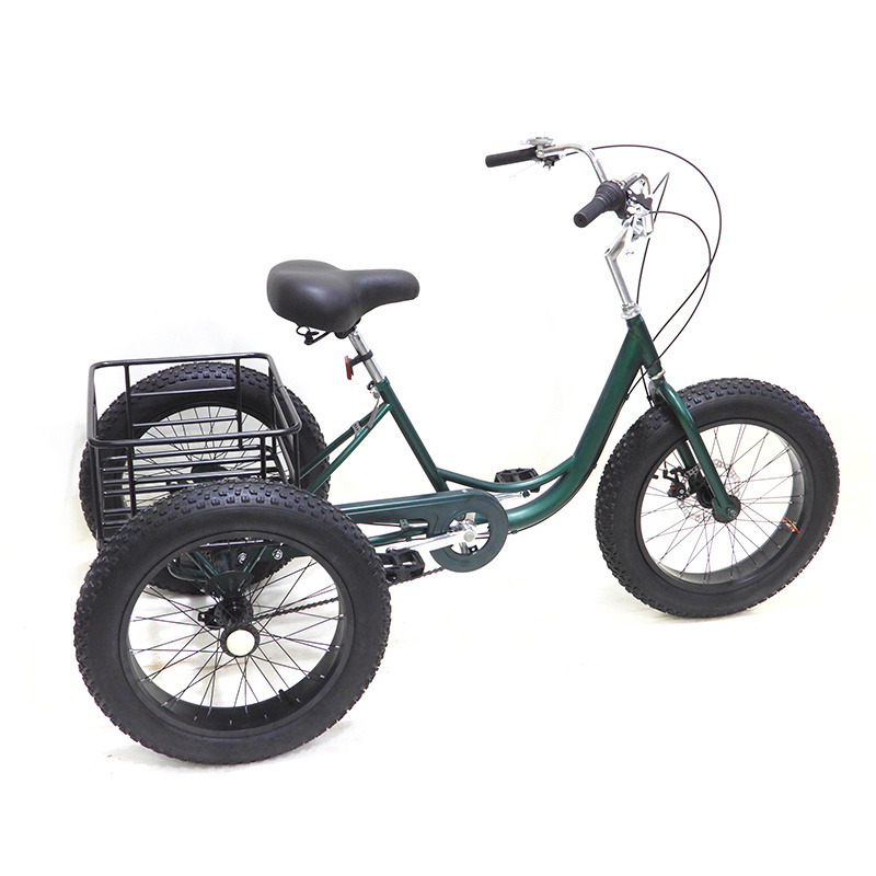 New 26 inch trike fat tire 3 wheel Tricycle /three wheels adult cargo bike with rear basket