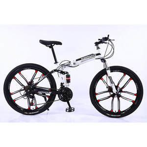 Sports cycles Folding Mountain Bike 27 Speed 26 Inch Folding Bike Double Alloy Shock Shimano KAIMARTE Mountain Bike For Adults