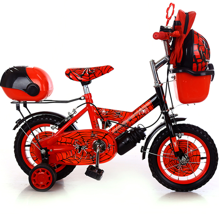 children carbon steel frame kids bike for 3-10 years boy training wheels children bike with basket