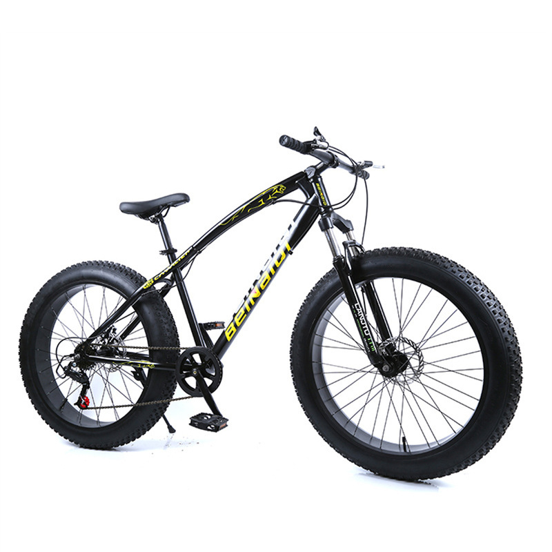 Top quality 4.0 fat tire bikes 26 inch steel full suspension fork disc brake snow mountain bike 26*4.0 snow bike fat bicycle 29