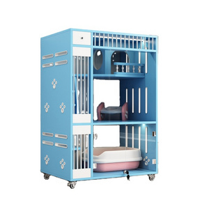 Wooden Indoor Cat Cage with Litter Box Outdoor Cat Cage Big Large Multifunctional Cat Furniture Pet cages