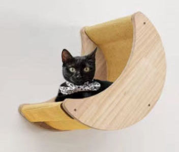 Pet toys wooden Pet Furniture wall lounger cats at the wall cat scratching pad for wall