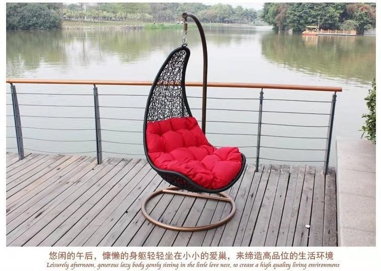 Leisure Wicker Bird Nest/Tear Drop Indoor/Outdoor/Living Room Hammock/Hanging Egg/ Rattan Garden Swing Chair with Cushions