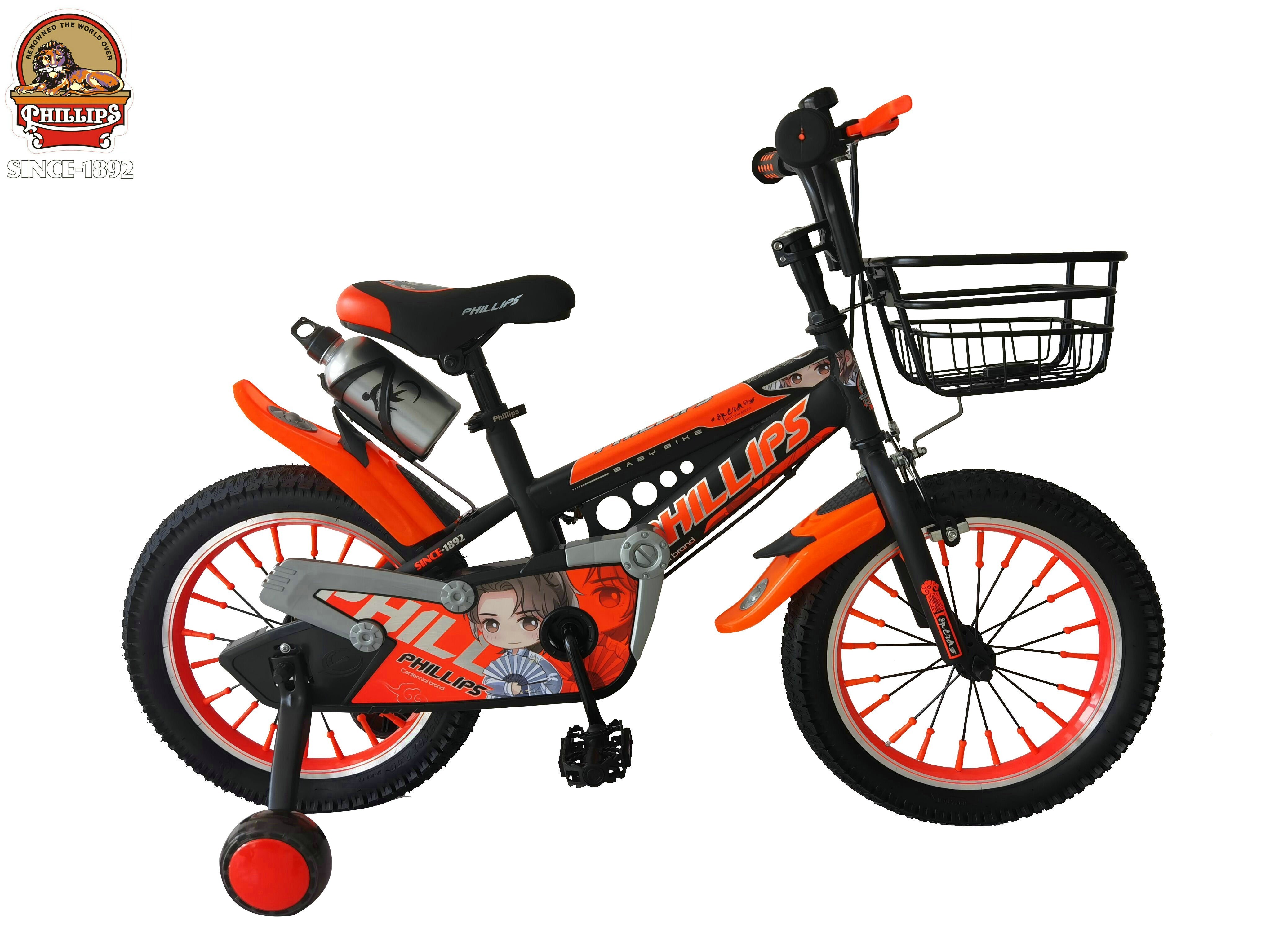 Phillips Kids' Bike Bicycle 12 14 16 inch Mountain Bike for Boys Girls with Training Wheel for Children