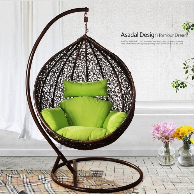 Leisure hanging basket rattan chair indoor swing outdoor balcony lazy rattan hanging chair