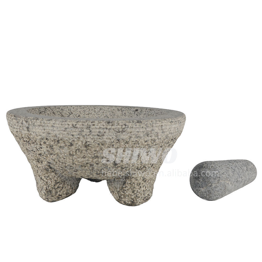 Heavy & Durable ,Molcajete de Piedra Natural Volcanica Stone ,Professional Granite Molcajete Mortar and Pestle Stone Grinder