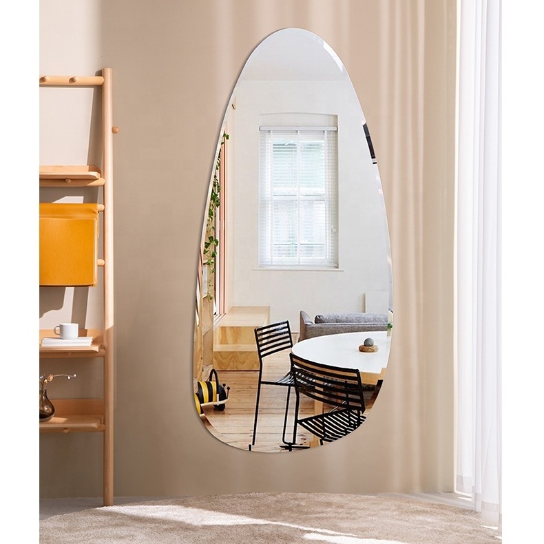 Heteromorphic Full Body Mirror Household Floor Mirror Wall Mounted Ins Fitting Mirror For Girls' Bedroom