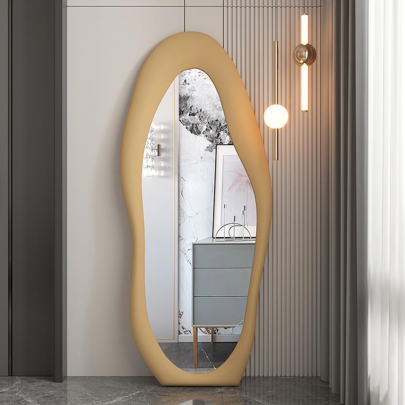 Heteromorphic Full Body Mirror Household Floor Mirror Wall Mounted Ins Fitting Mirror For Girls' Bedroom