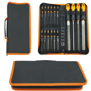 17PCS Professional Polishing Tools Hardened Steel Metal File Set with Cloth Bag T12 Carbon Steel