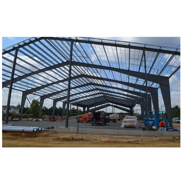 Detachable prefabricated metal steel house Prefab light weight steel truss Insulation Warehouse