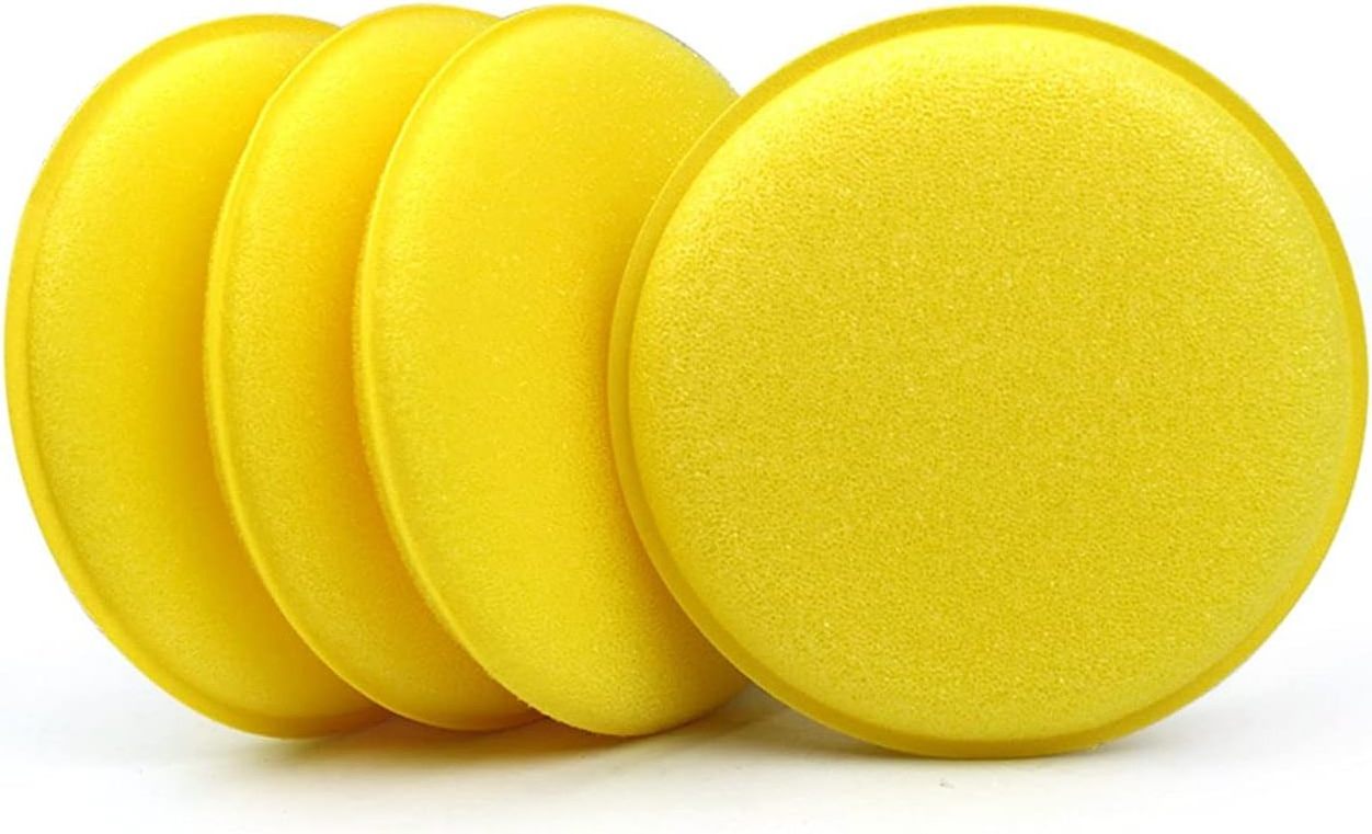 Best Selling Hot Briquetting Round Car Polish Pad Wax Applicator Sponge