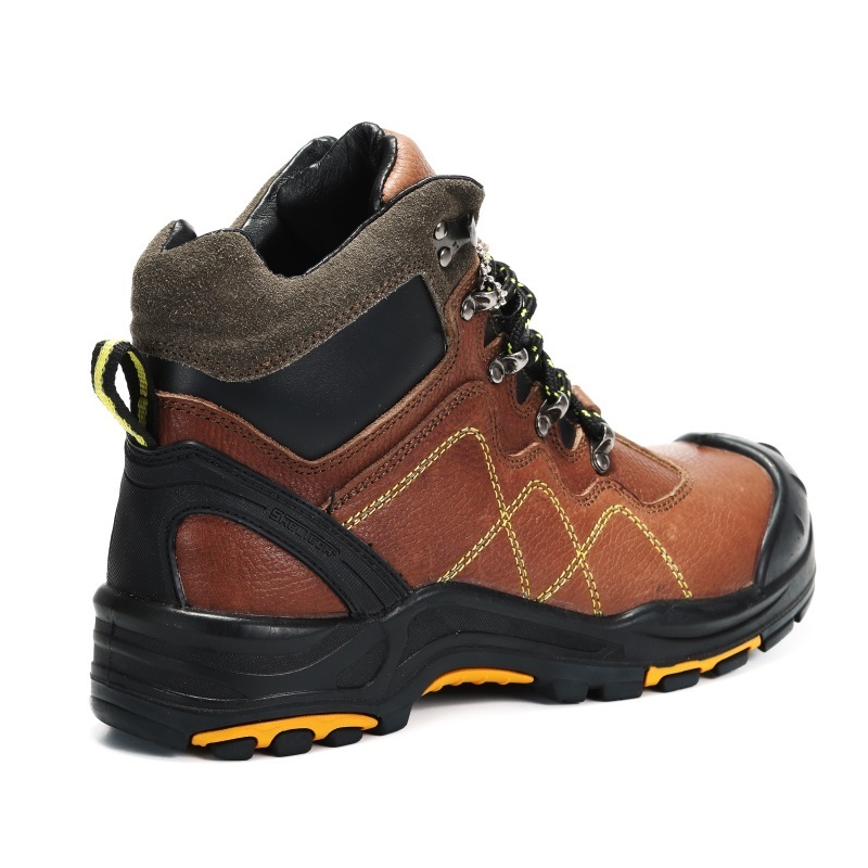 Brand good quality safety boots work shoes black waterproof oil resistant leather work boots steel toe safety shoes