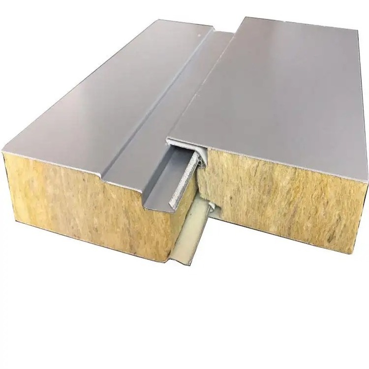 Good quality eps Sandwich Wall/roof Panel rock wool /glass Energy Saving 50mm /75mm