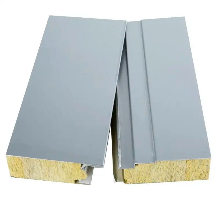 Good quality eps Sandwich Wall/roof Panel rock wool /glass Energy Saving 50mm /75mm