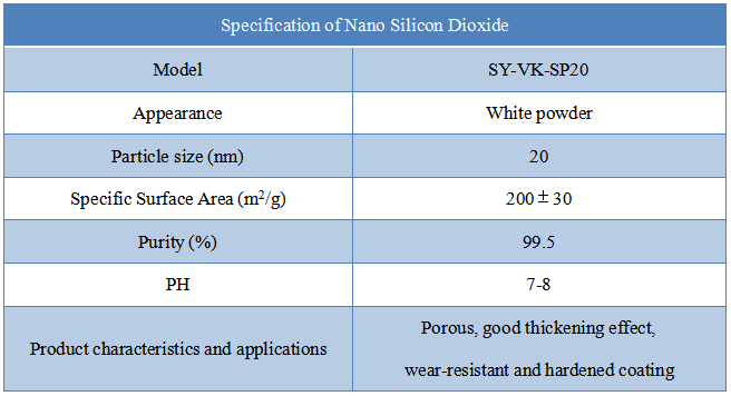 Nano SiO2 silicon dioxide Fumed Silica hydrophilic fumed silica for cosmetics