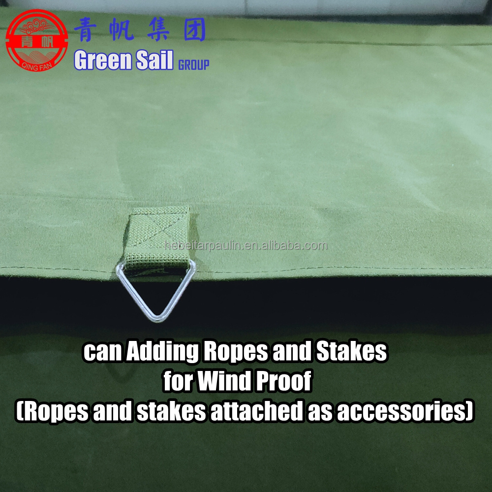 Customized tent anti-wind waterproof outdoor heavy duty camping green canvas tents