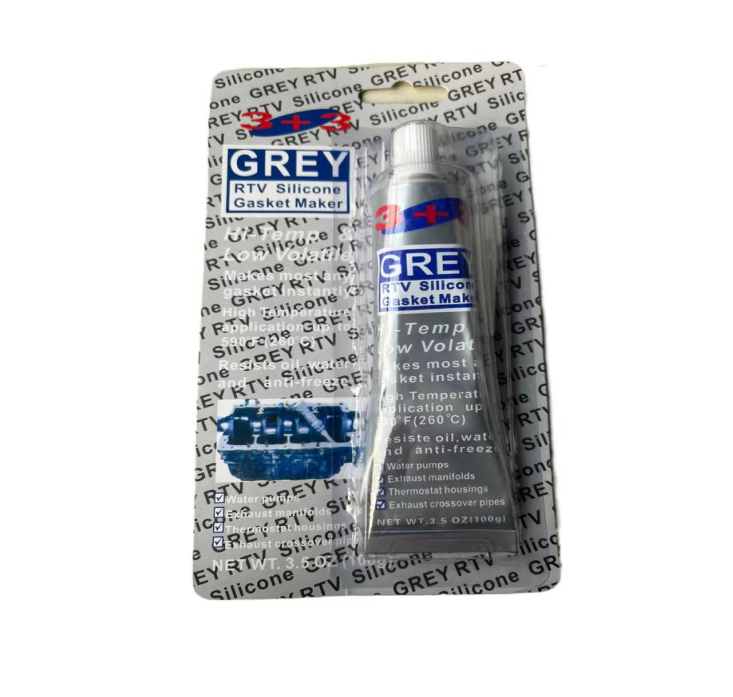 High temperature resistance 3+3 RTV silicone gasket maker gray sealant