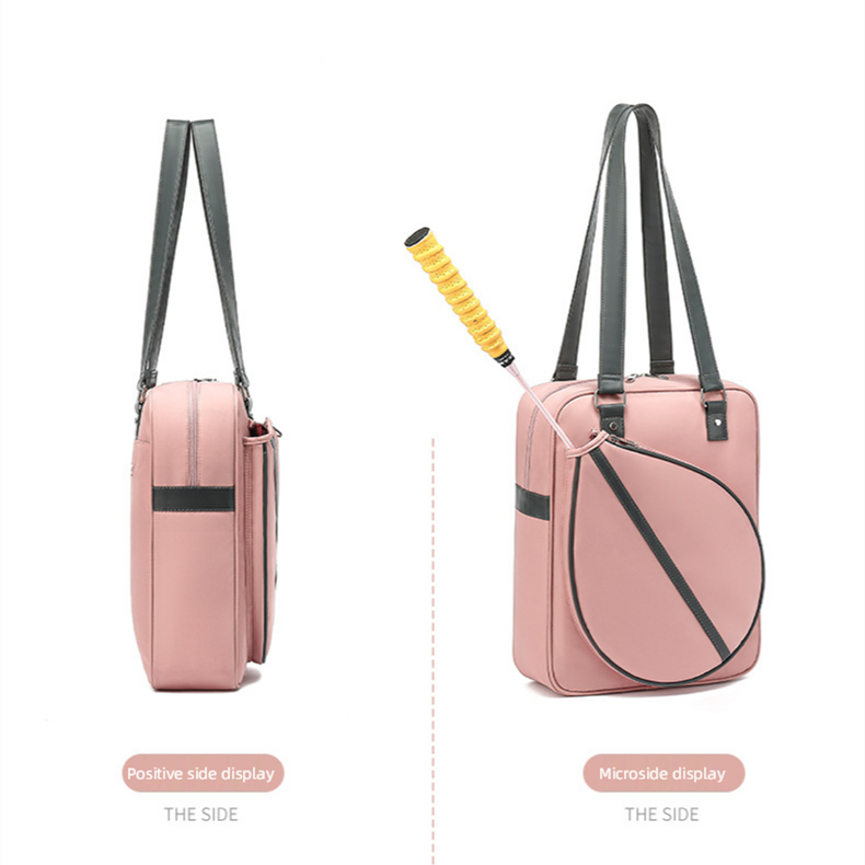 Drop shipping Dry And Wet Separation Designer Ladies Pink Waterproof Bag Tennis Ball Women Custom Sac De Tennis Racket Bag