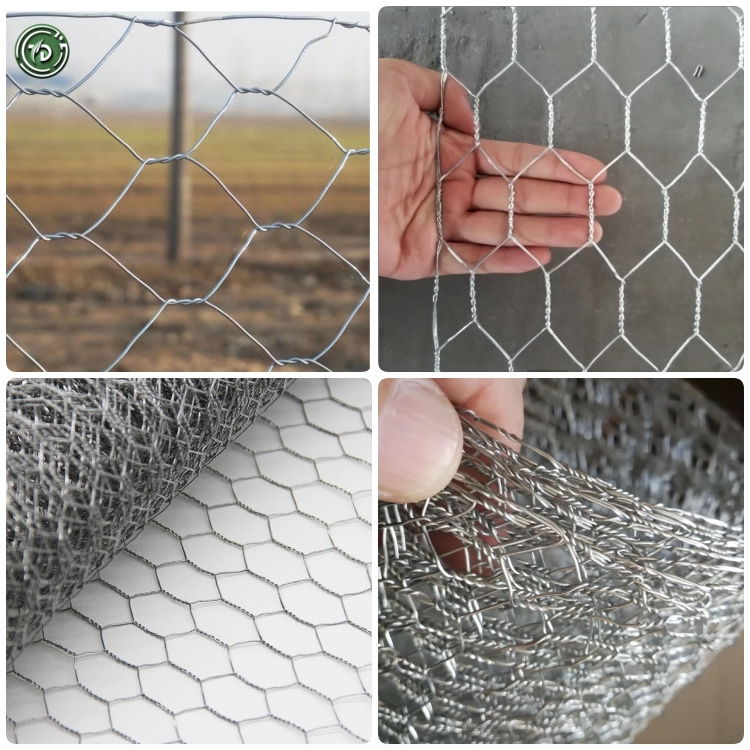 Pvc coated Low price poultry Hexagonal wire fence chicken hexagonal net Galvanized hexagonal wire mesh Chicken wire mesh roll