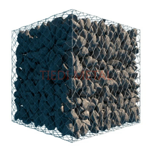 Hot dipped galvanized gabion mesh Gabion box 80x60mm, 5mm wire 1Mx1mx1m wire mesh galvanized steel gabion