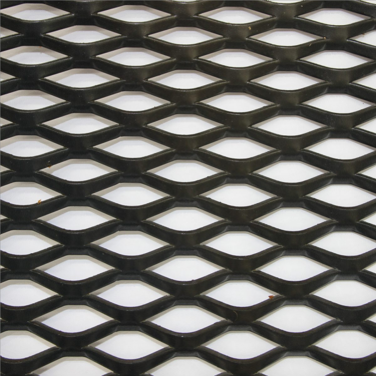 Powder coating expanded metal mesh Black expanded metal mesh Plastic coated expanded metal