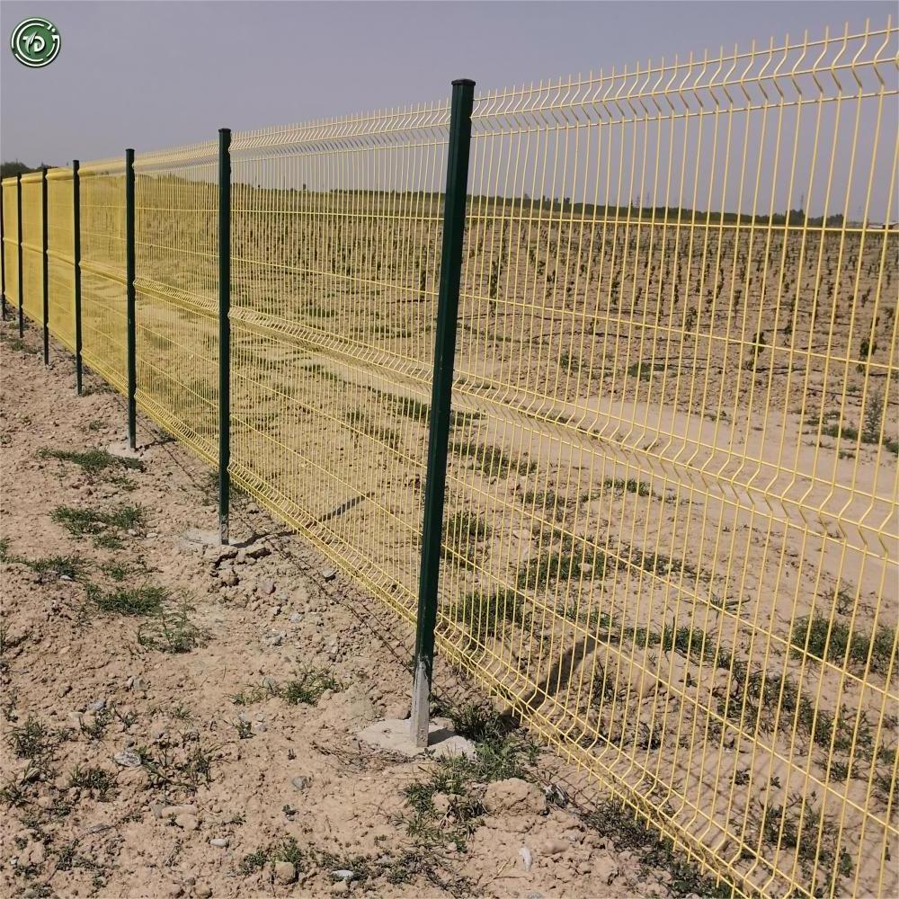 Outdoor Pvc Coated Hot Dipped Galvanized 3D Bending Triangle 3D Fence 3D Curved Welded Wire Mesh Fence Garden Fence