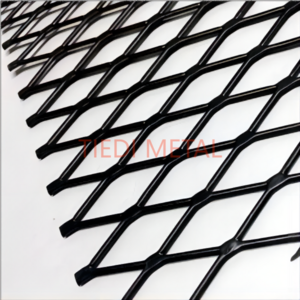 Powder coating expanded metal mesh Black expanded metal mesh Plastic coated expanded metal