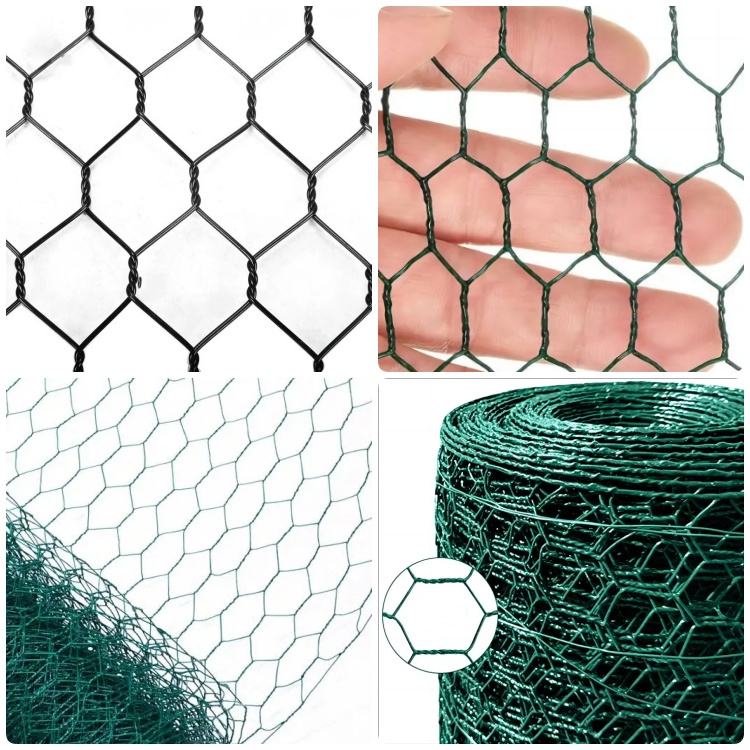 Pvc coated Low price poultry Hexagonal wire fence chicken hexagonal net Galvanized hexagonal wire mesh Chicken wire mesh roll