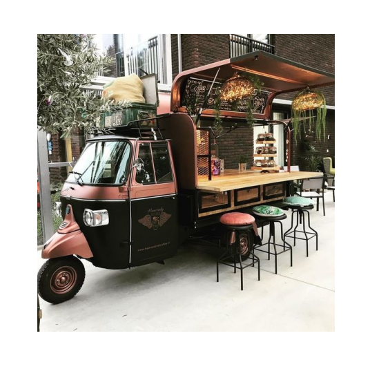 Pedal Electric Liquid Food Food Truck 3 Roues Alloy Wheels Mobile Bar Tricycle Food Truck