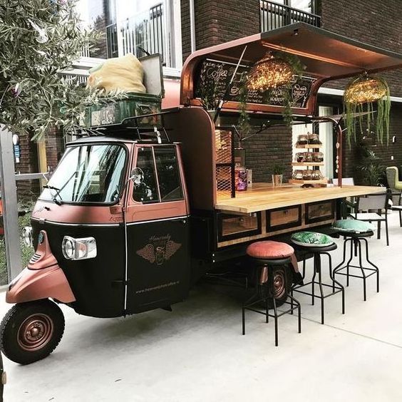 Ice Cream Coffee Mobile Tuk-tuk Food Truck Awning Manufacturers Made In China Tricycle Food Truck