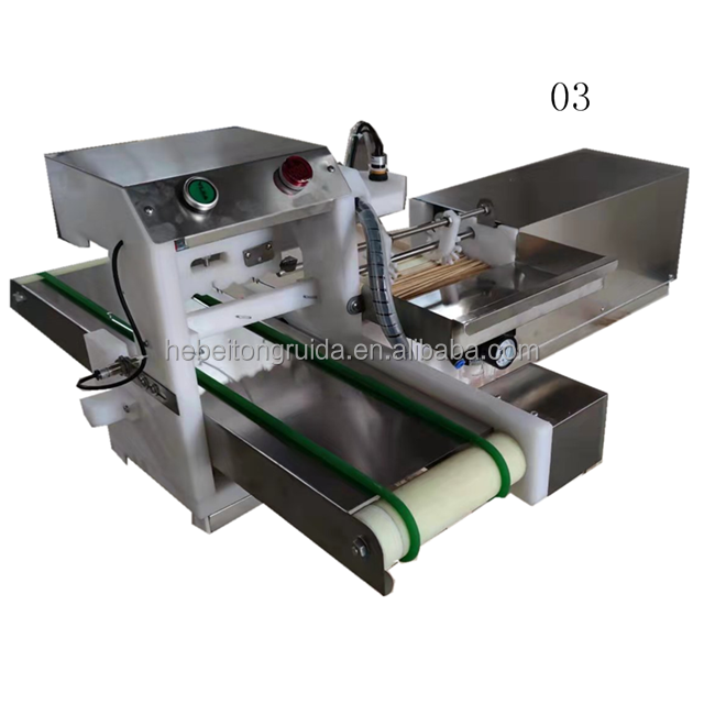 Automatic Desktop Shish Kebab Maker Lamb Skewer Making Machine Mutton Wear String Machine Price