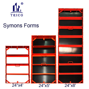 24" x 8' Symons Concrete Wall Forms Steel Ply Panel Construction Formwork