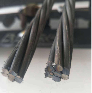 Metal bridge materials SWRH 82b PC 7 wire 127 mm steel strand wire for Building construction Concrete pole Railway sleeper