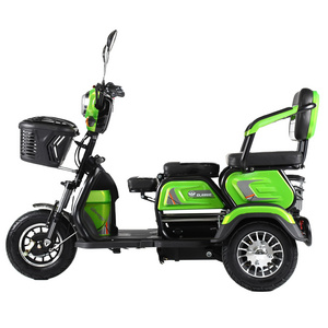 China factory wholesale three wheel electric tricycle 60v 650w/1000w fat tire for family travel dual battery electric tricycle